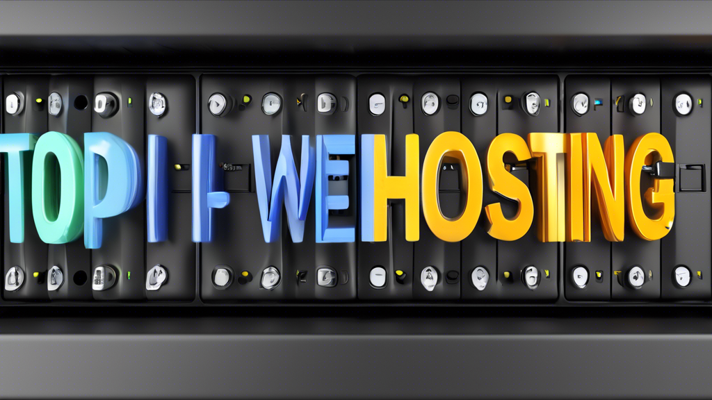 A 3D illustration of a server rack with the words Top Web Hosting Providers with 24/7 Support displayed on a screen. The illustration should emphasize the reliability, security, and accessibility of 2