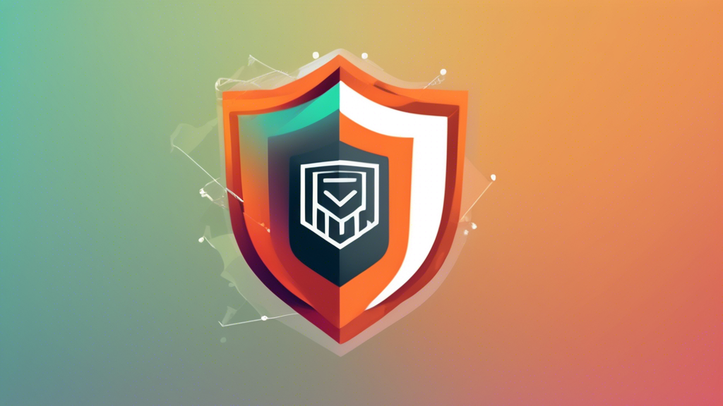 A screenshot of a Magento hosting provider's website with a shield icon next to the logo, symbolizing security. The website should feature clear navigation and a focus on security features.